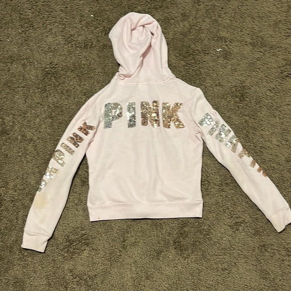 Pink jacket with sequence. Size women’s XS. - Picture 2 of 4